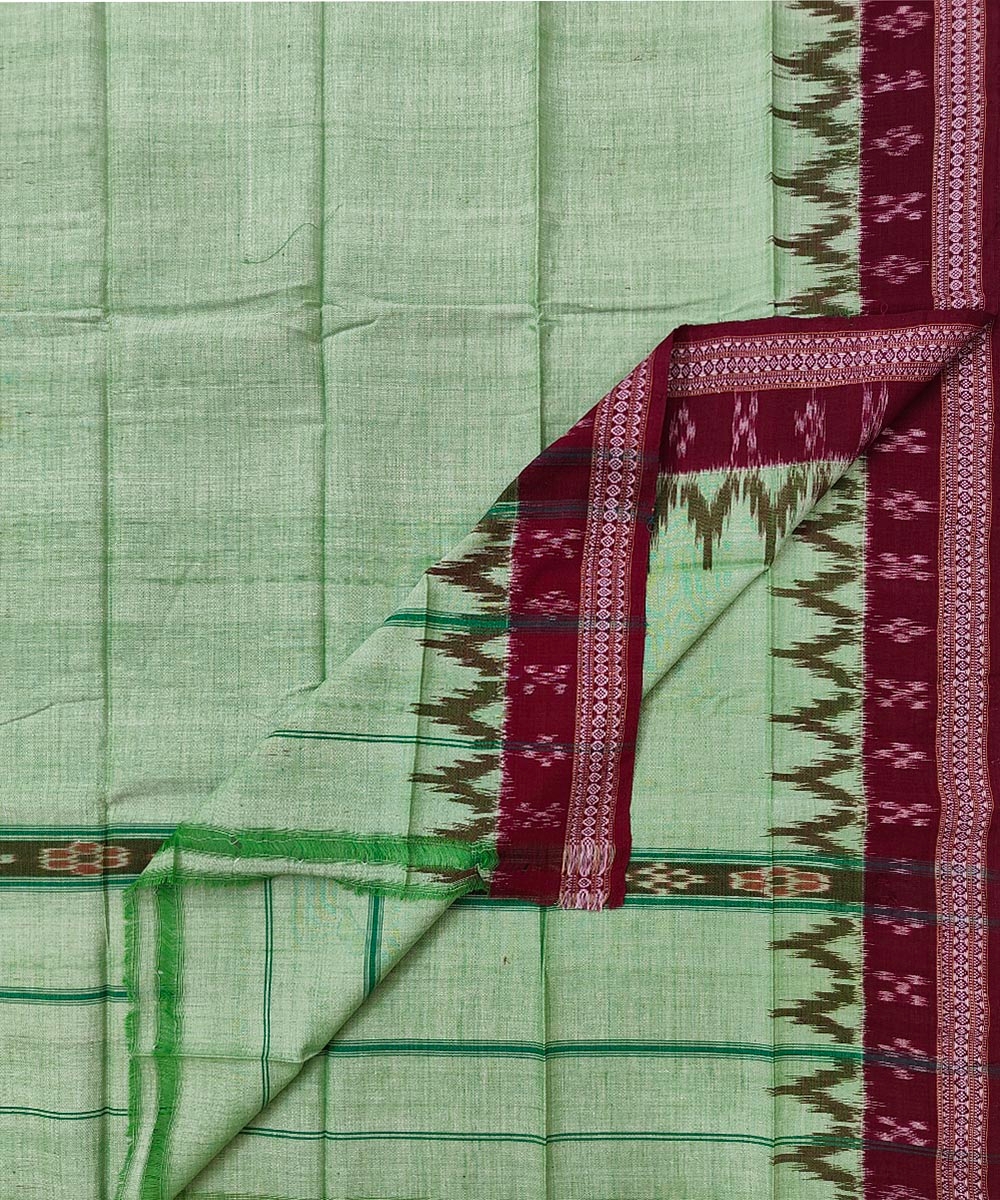 Green Sambalpuri Handwoven Cotton Gamuchha Image 1