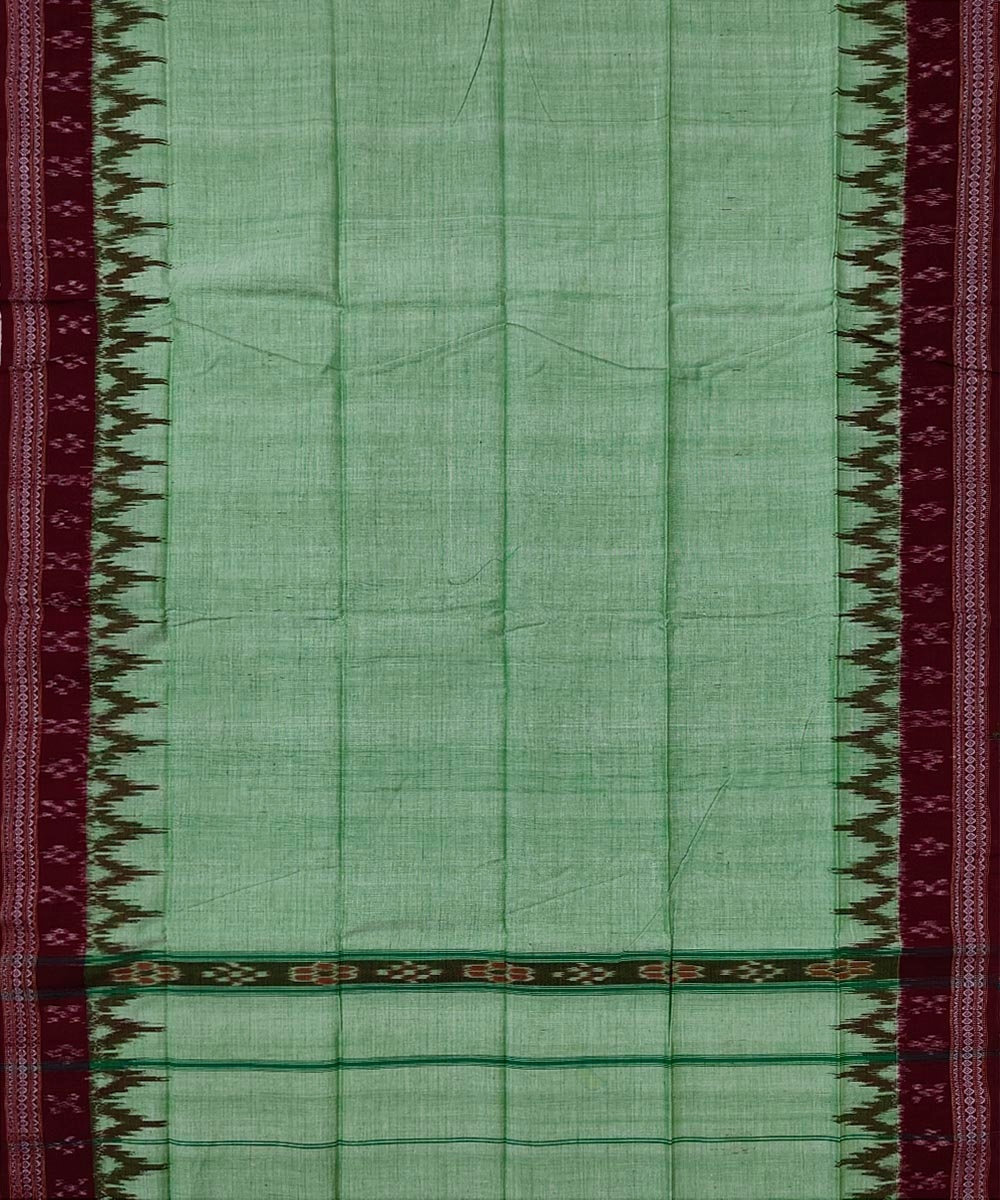 Green Sambalpuri Handwoven Cotton Gamuchha Image 3