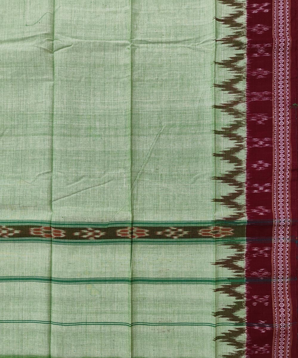 Green Sambalpuri Handwoven Cotton Gamuchha Image 4