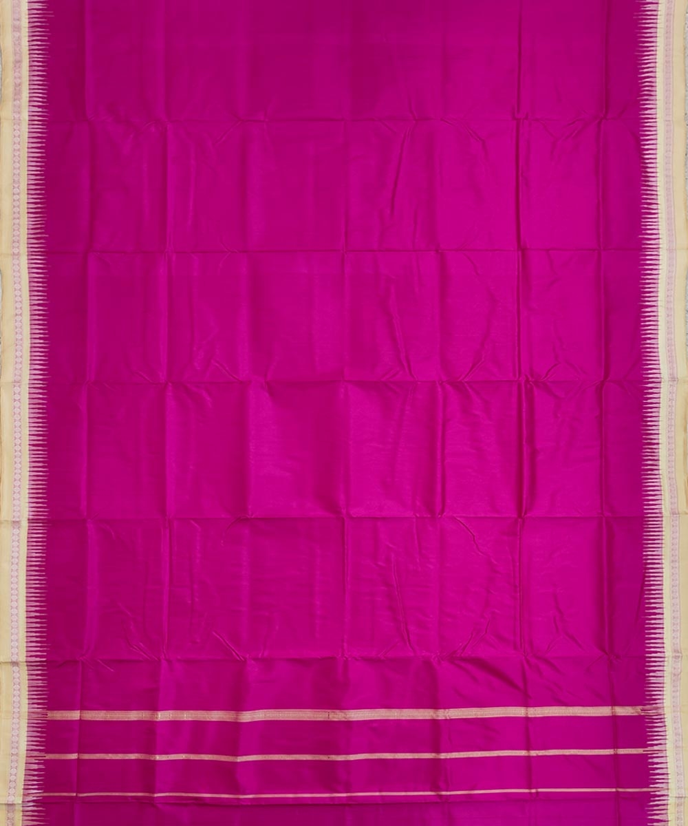 Pink Beige Sambalpuri Handwoven  Silk Joda Image 3