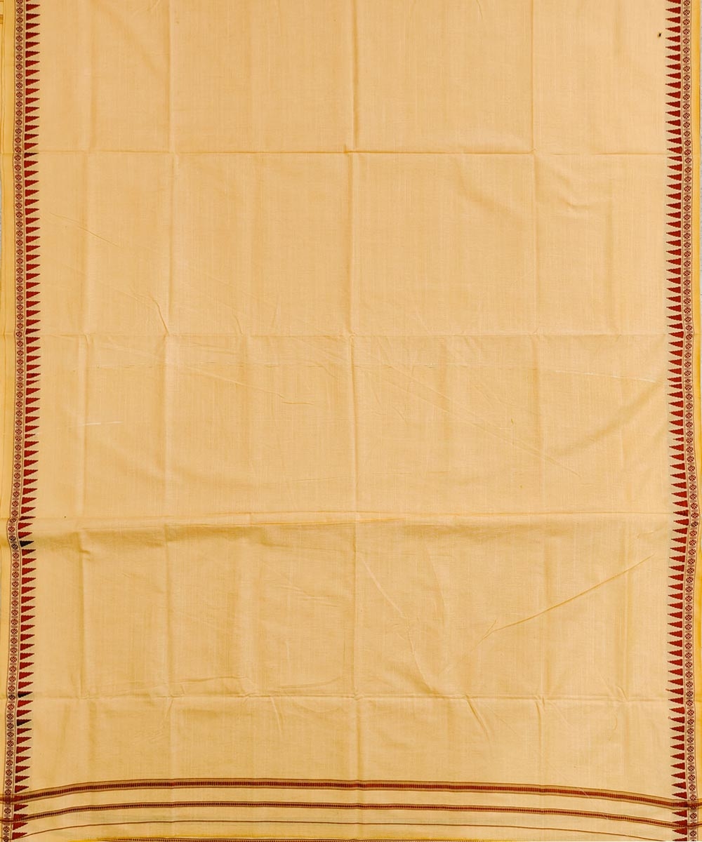 Yellow Sambalpuri Handwoven Ikat Cotton Joda Image 3