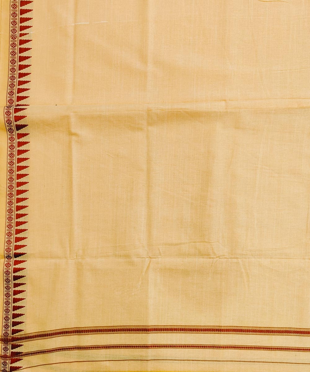 Yellow Sambalpuri Handwoven Ikat Cotton Joda Image 4