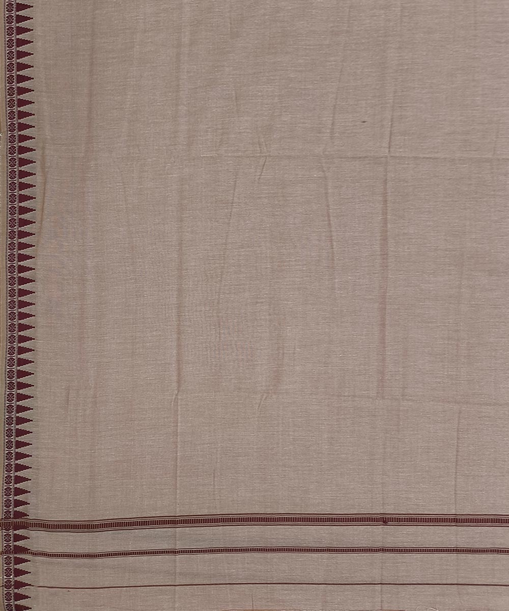 Brown Sambalpuri Handwoven Ikat Cotton Joda Image 4