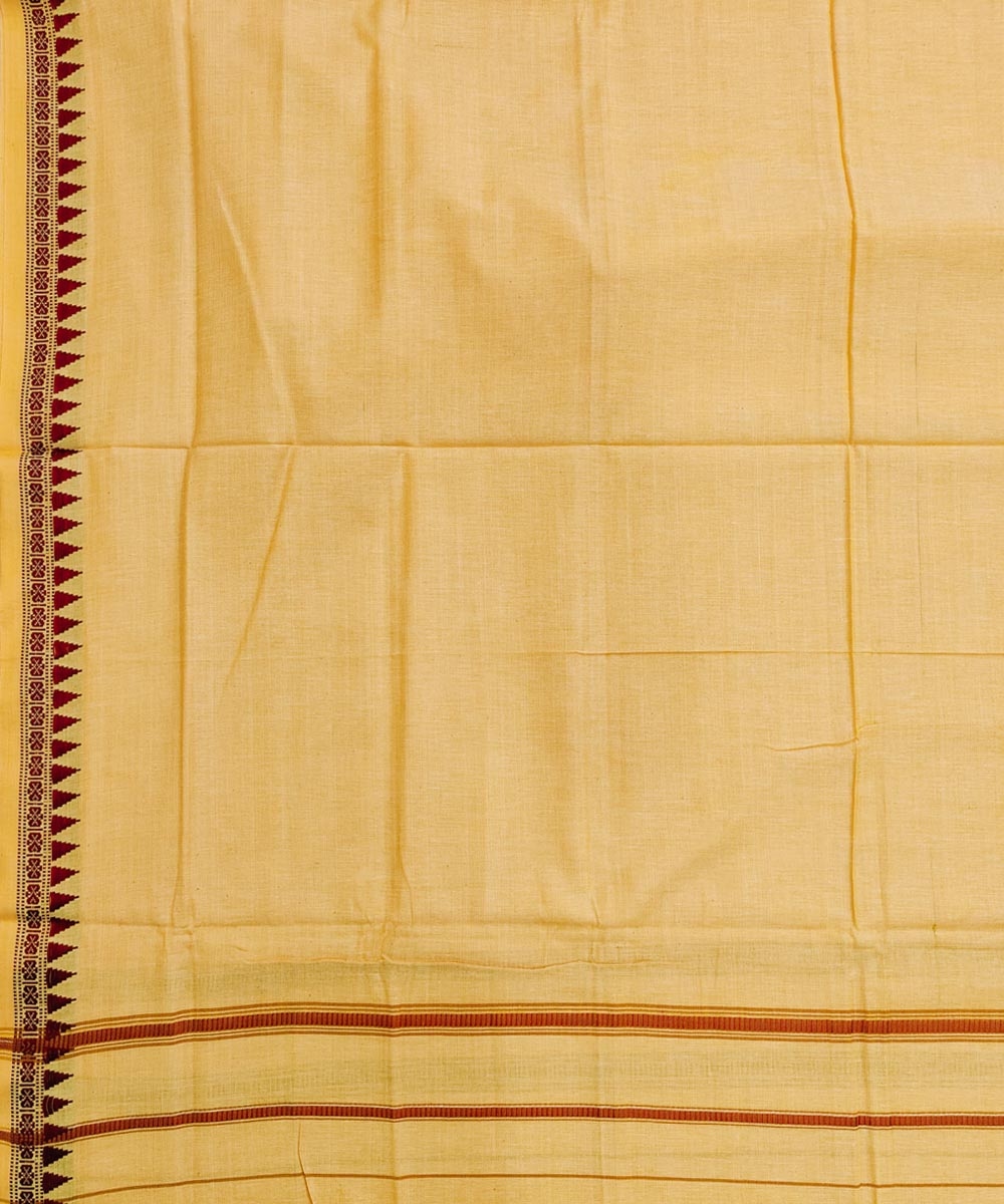 Yellow Sambalpuri Handwoven Ikat Cotton Joda Image 4