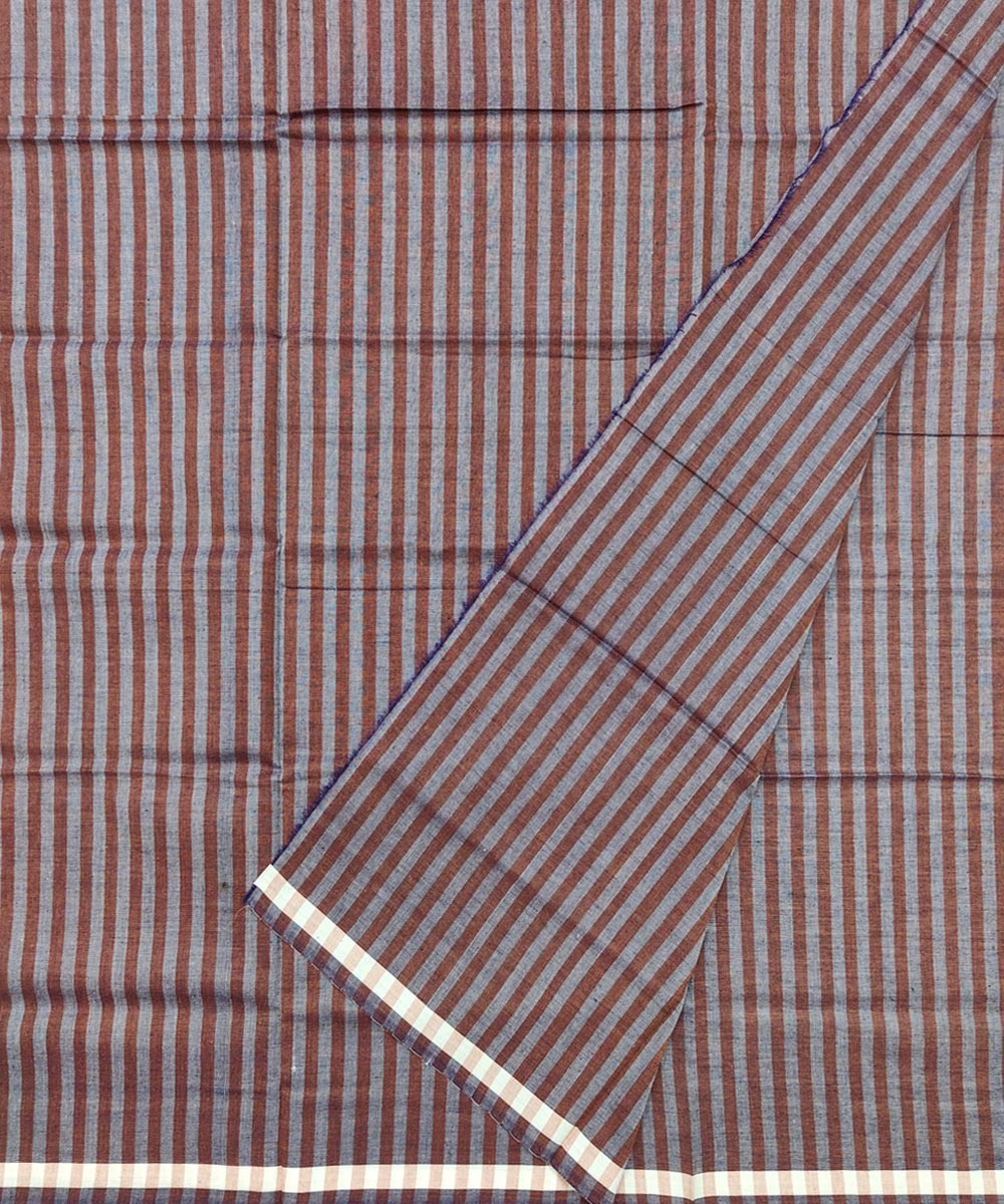 Brown Sambalpuri Handwoven Cotton Lugi Image 2