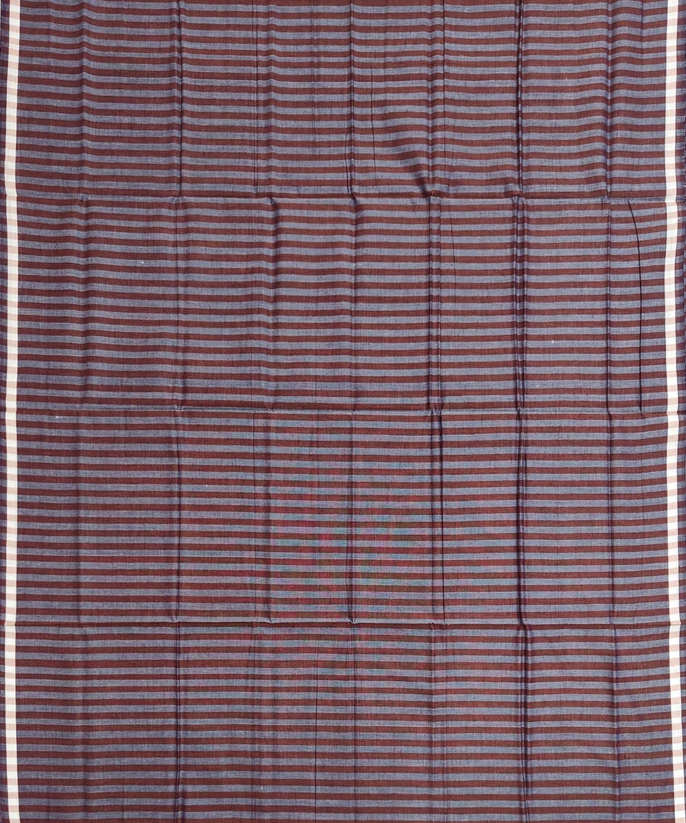 Brown Sambalpuri Handwoven Cotton Lugi Image 3