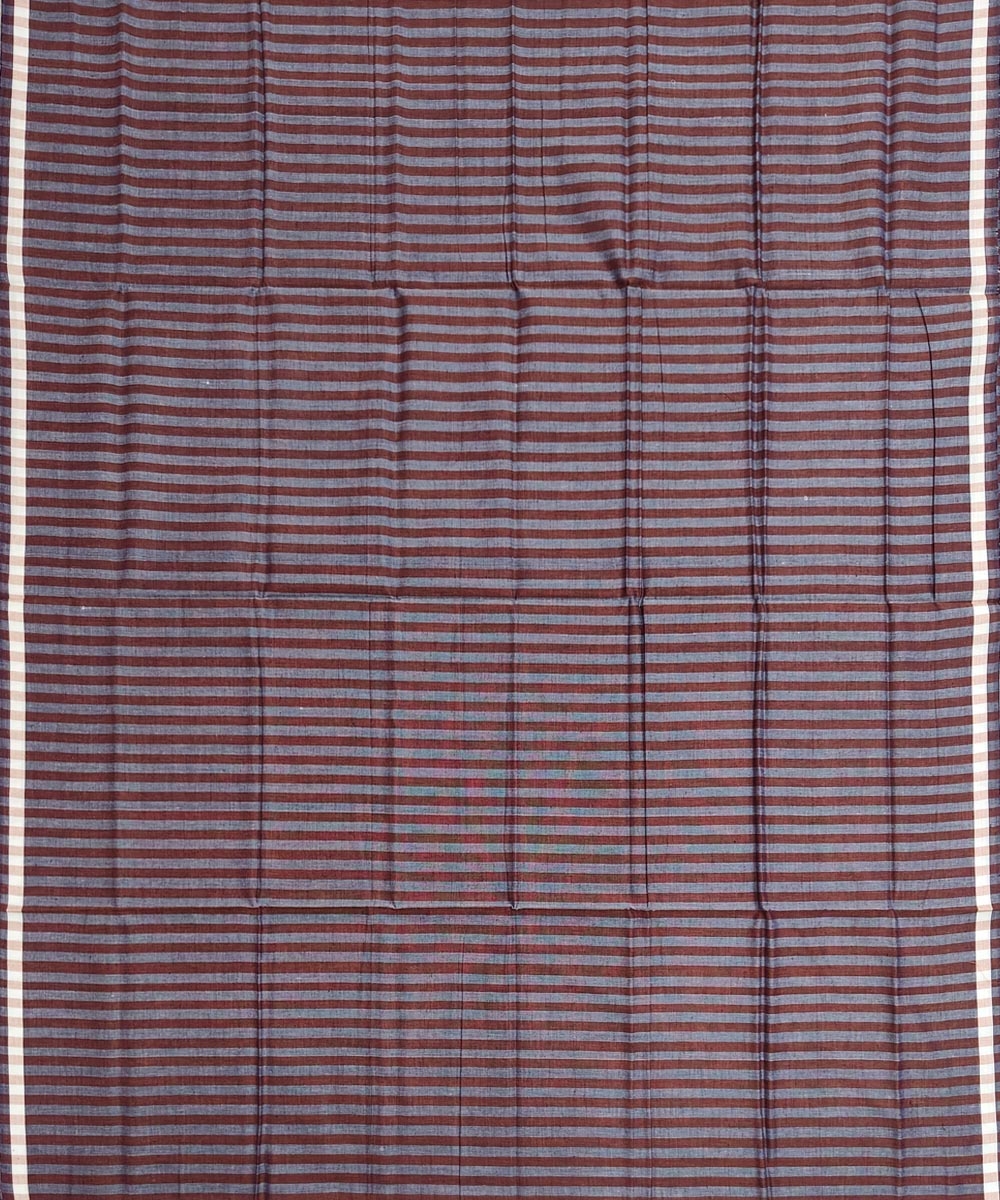 Brown Sambalpuri Handwoven Cotton Lugi Image 3