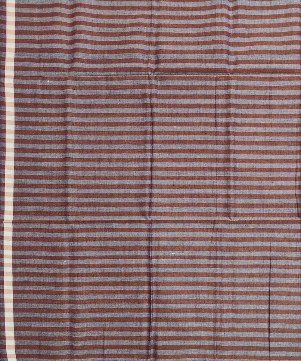 Brown Sambalpuri Handwoven Cotton Lugi Image 4