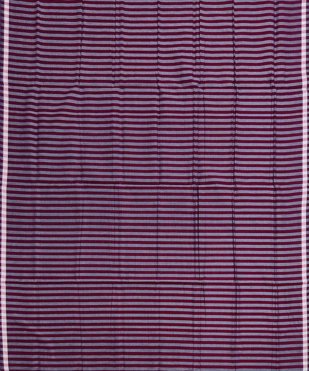 Maroon Sambalpuri Handwoven Cotton Lugi Image 3