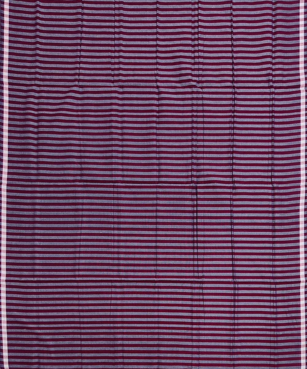 Maroon Sambalpuri Handwoven Cotton Lugi Image 3