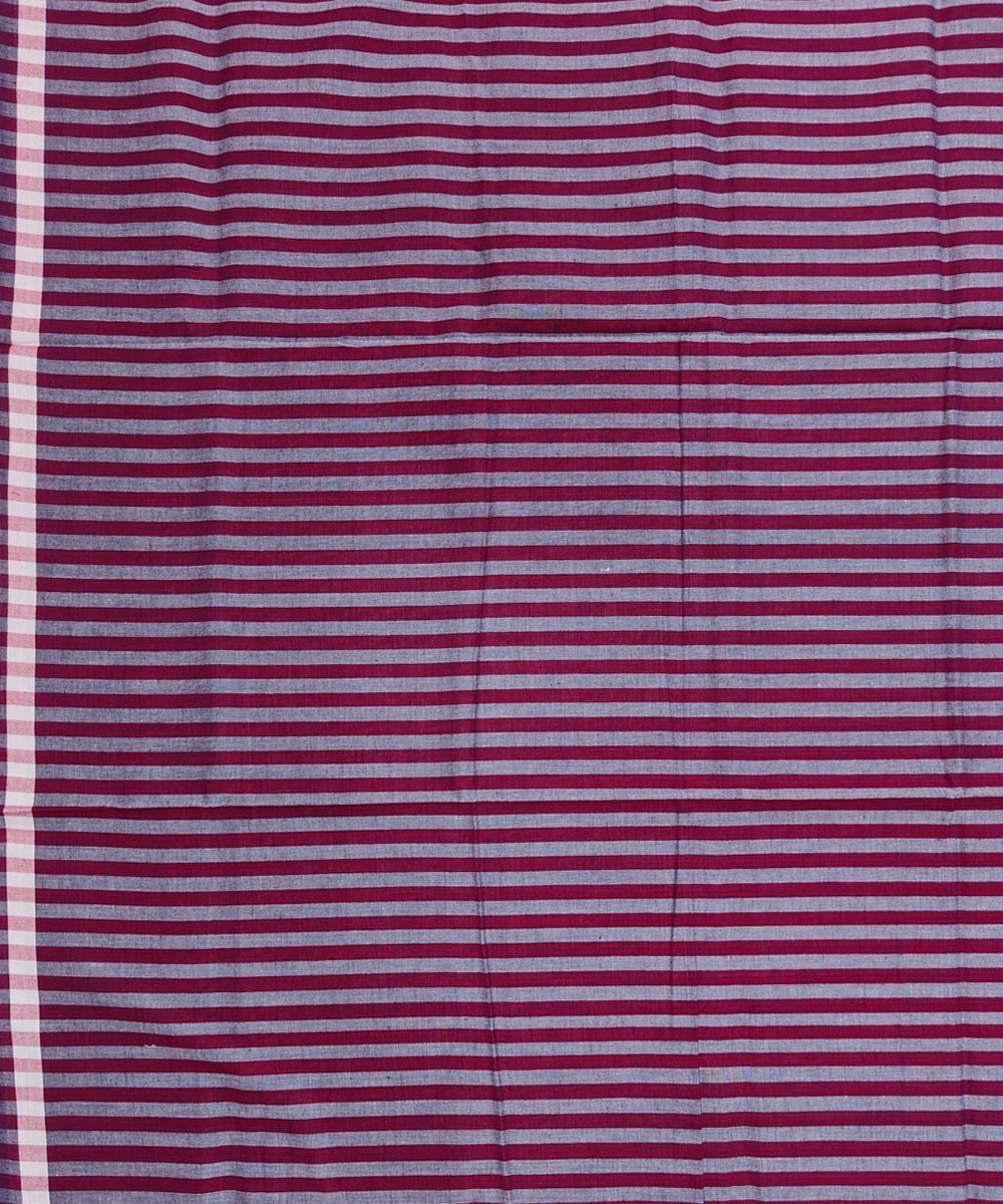 Maroon Sambalpuri Handwoven Cotton Lugi Image 4