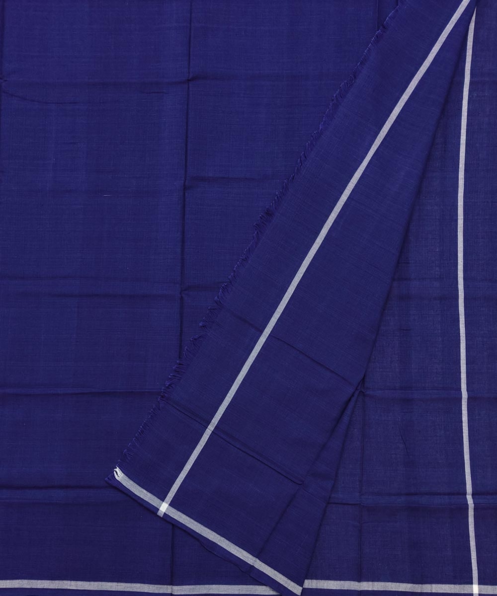 Blue Sambalpuri Handwoven Cotton Lugi Image 2