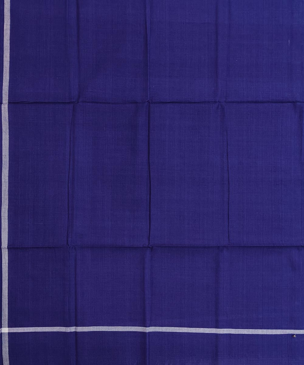 Blue Sambalpuri Handwoven Cotton Lugi Image 4