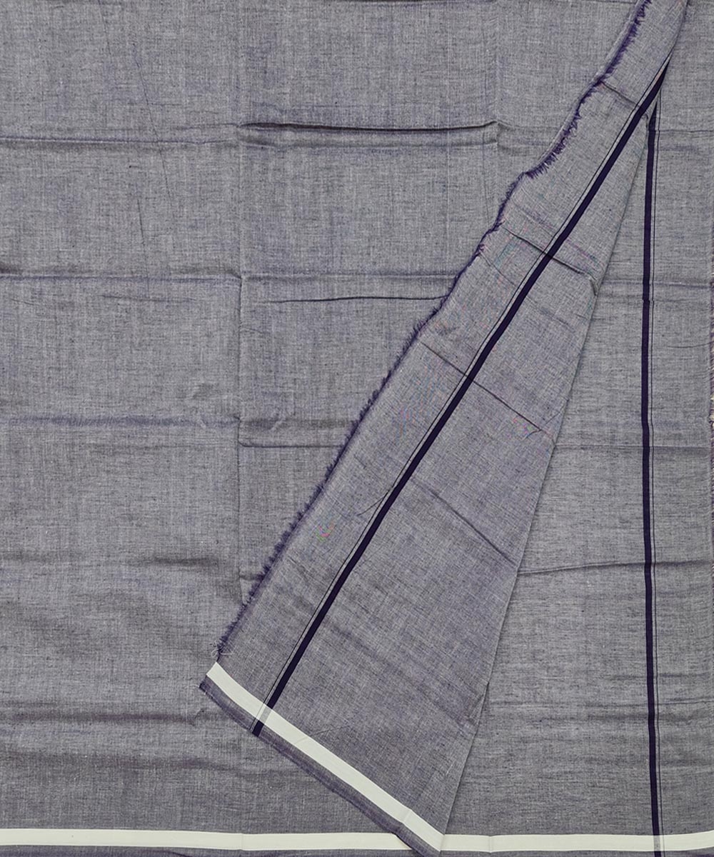 Gray Sambalpuri Handwoven Cotton Lugi Image 2