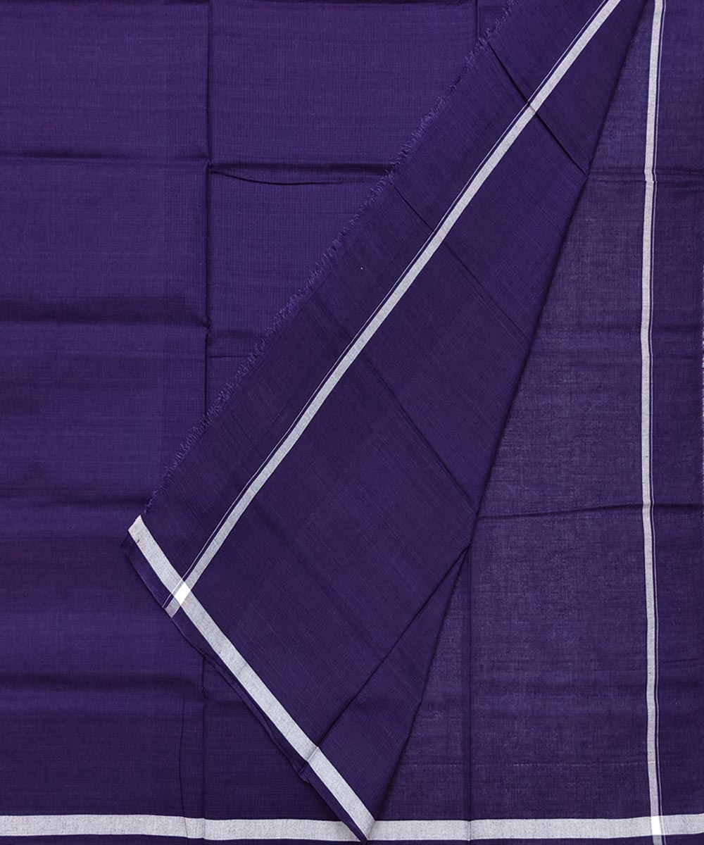 Violet Sambalpuri Handwoven Cotton Lugi Image 2