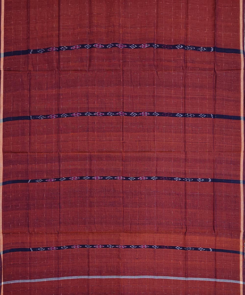 Brown Sambalpuri Handwoven Cotton Lugi Image 3