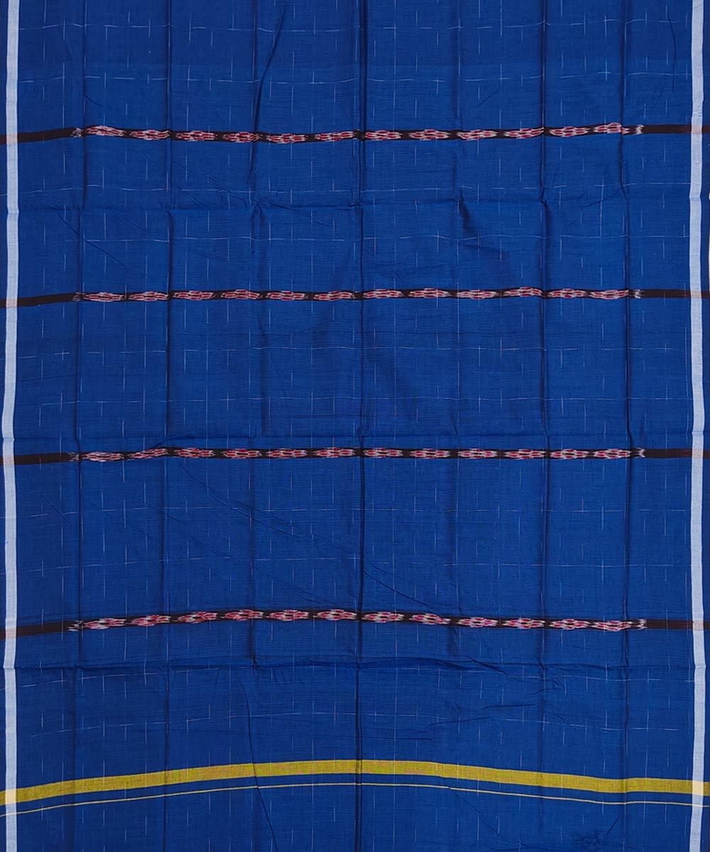 Blue Sambalpuri Handwoven Cotton Lugi Image 3