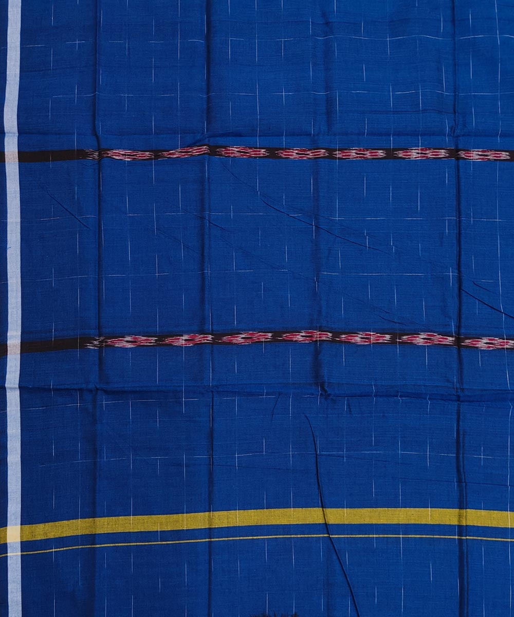 Blue Sambalpuri Handwoven Cotton Lugi Image 4