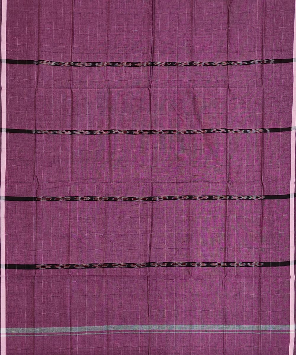 Purple Sambalpuri Handwoven Cotton Lugi Image 3