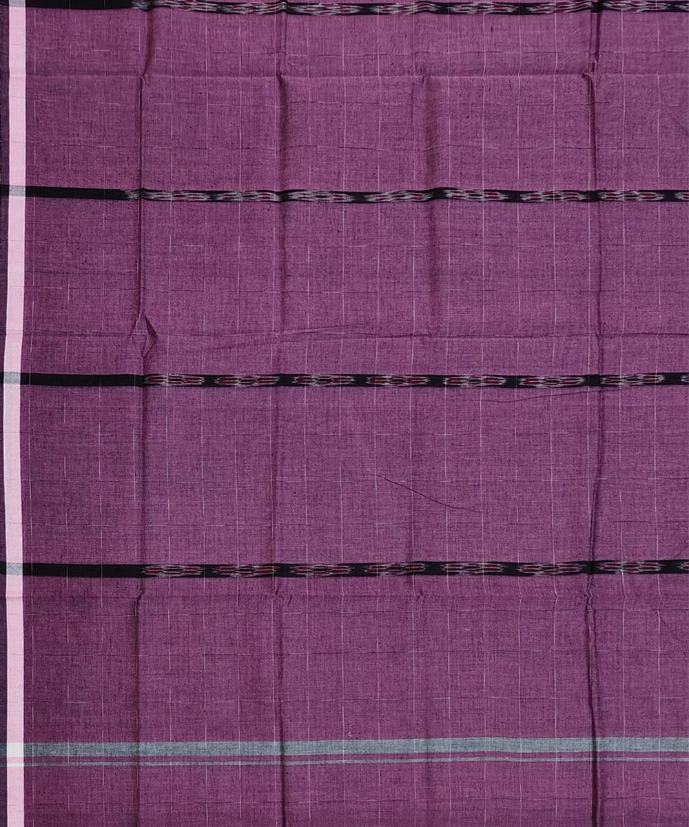 Purple Sambalpuri Handwoven Cotton Lugi Image 4