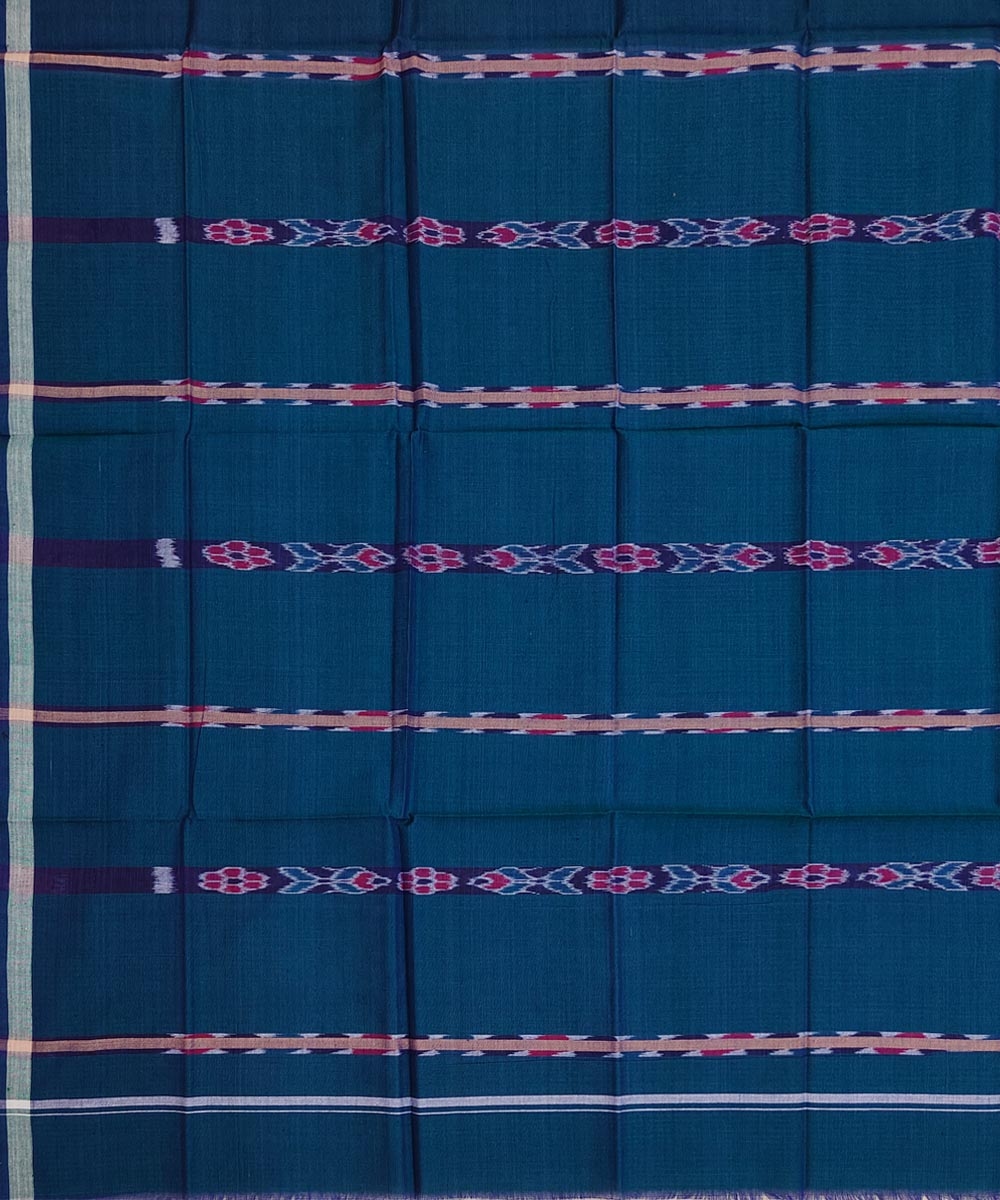 Green Sambalpuri Handwoven Cotton Lugi Image 4