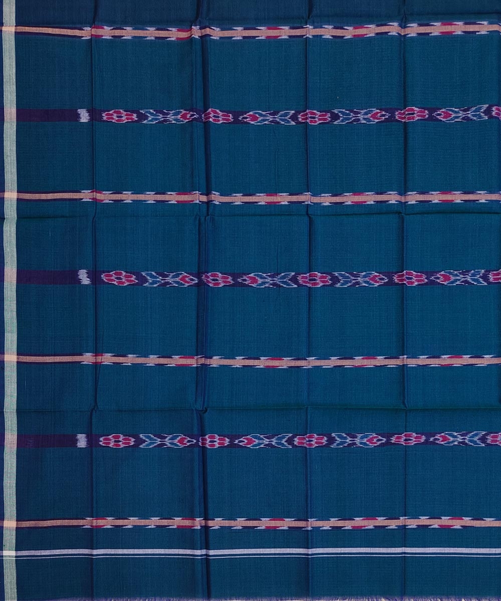 Green Sambalpuri Handwoven Cotton Lugi Image 4