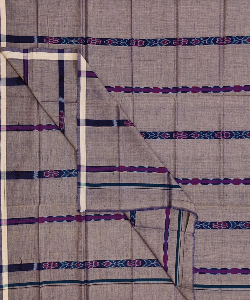 Gray Sambalpuri Handwoven Cotton Lugi Image 1