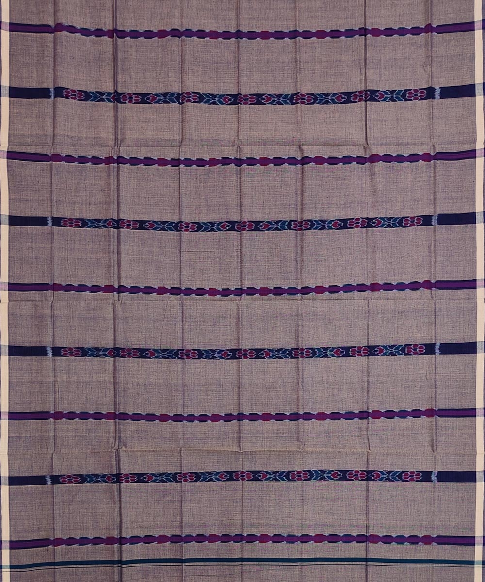 Gray Sambalpuri Handwoven Cotton Lugi Image 3