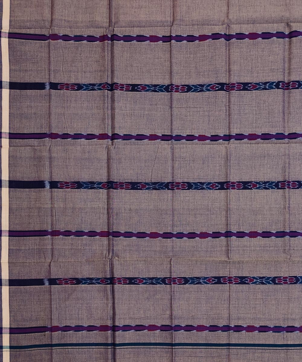 Gray Sambalpuri Handwoven Cotton Lugi Image 4