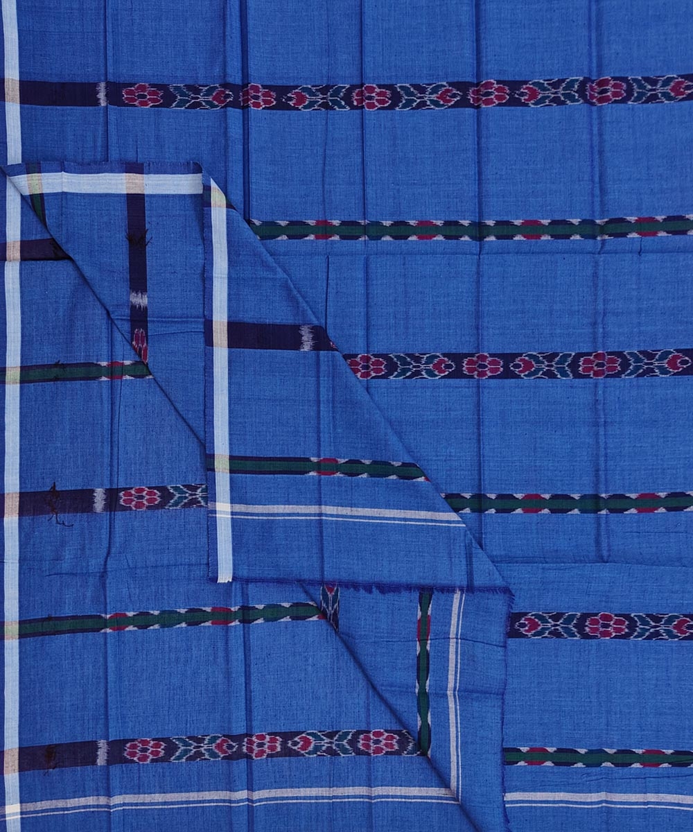 Blue Sambalpuri Handwoven Cotton Lugi SFCLUN1629