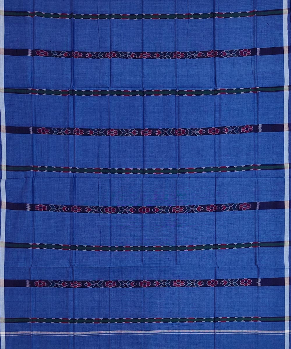 Blue Sambalpuri Handwoven Cotton Lugi Image 3