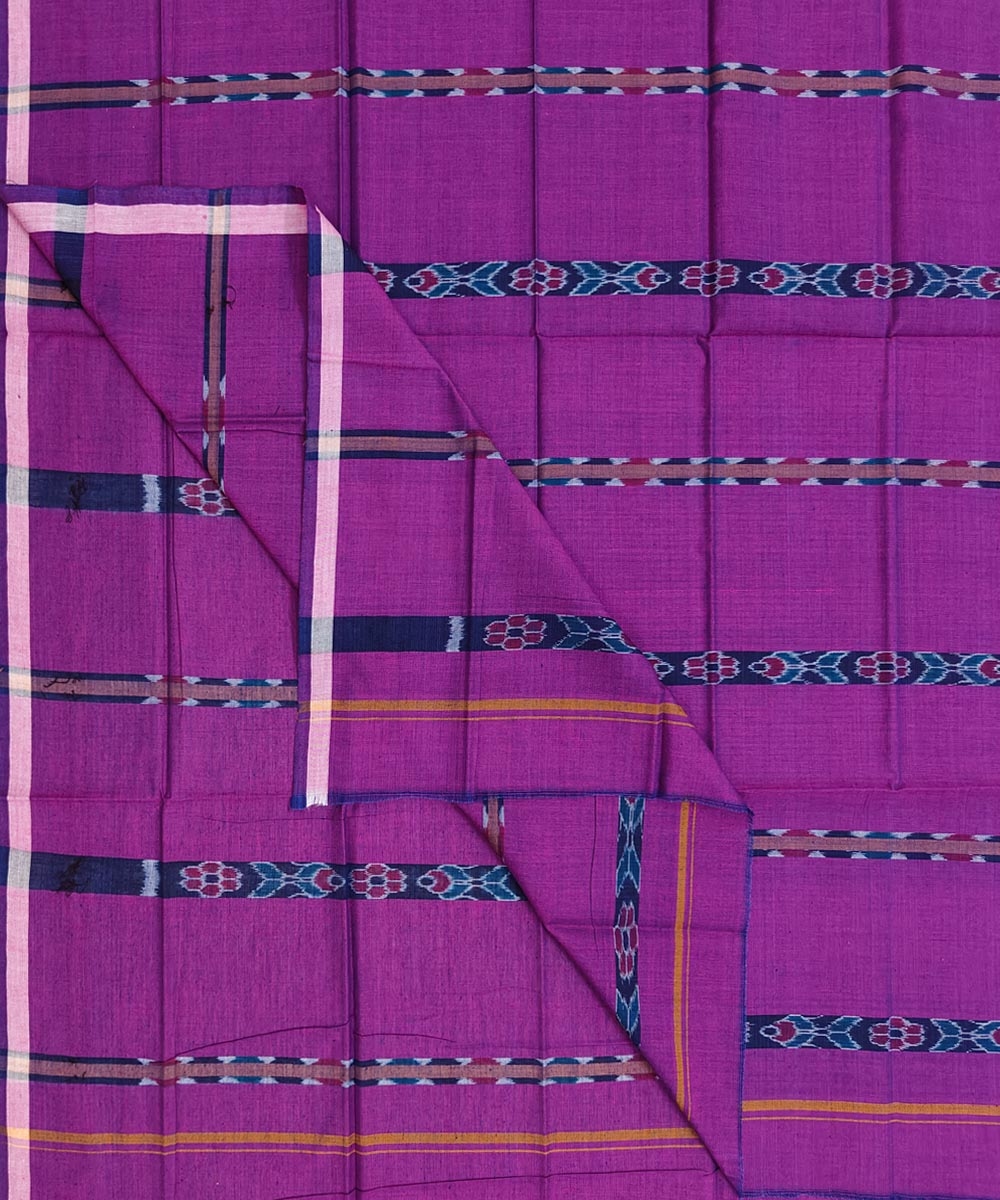 Majenta Sambalpuri Handwoven Cotton Lugi SFCLUN1630