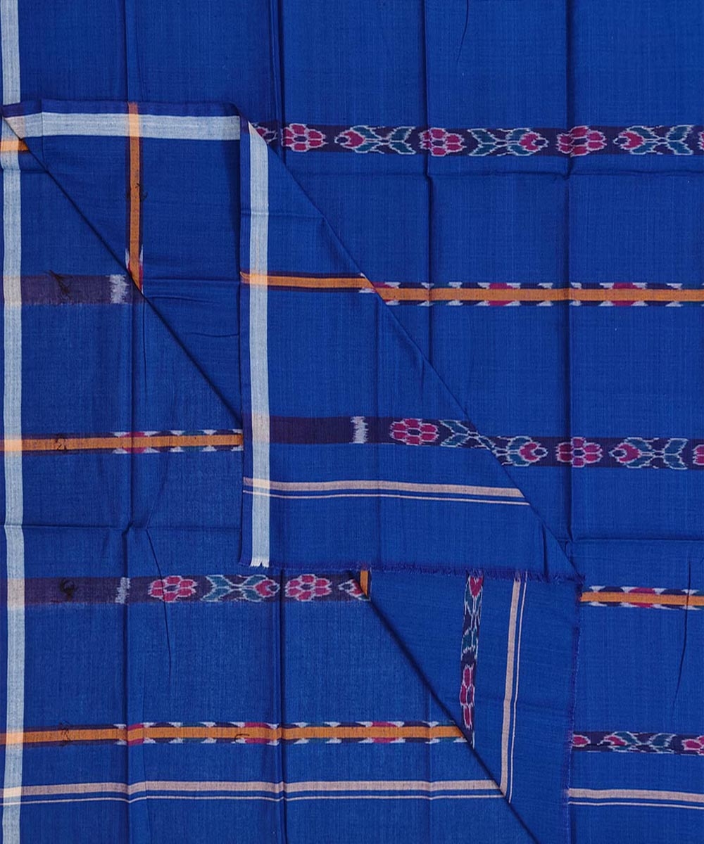 Blue Sambalpuri Handwoven Cotton Lugi Image 1