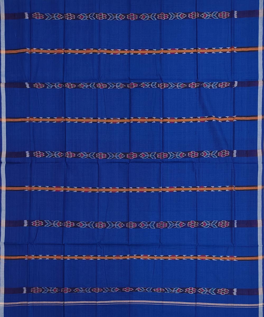 Blue Sambalpuri Handwoven Cotton Lugi Image 3