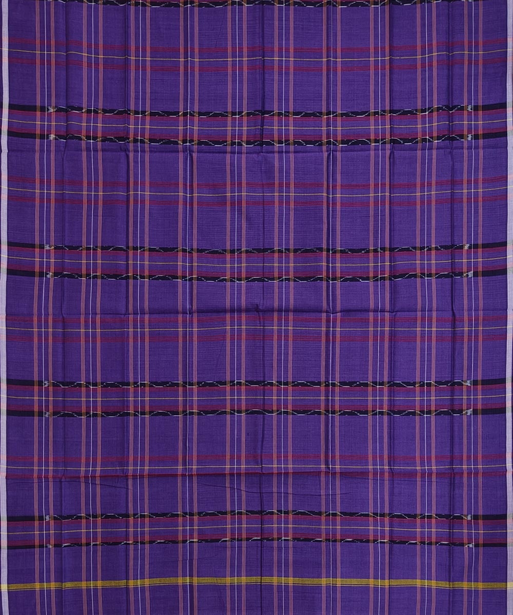 Purple Sambalpuri Handwoven Cotton Lugi Image 3