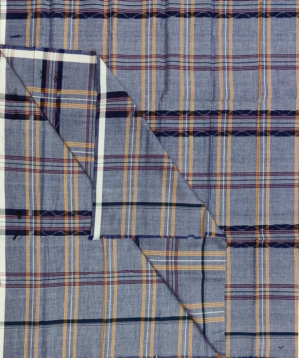 Gray Sambalpuri Handwoven Cotton Lugi SFCLUN1633