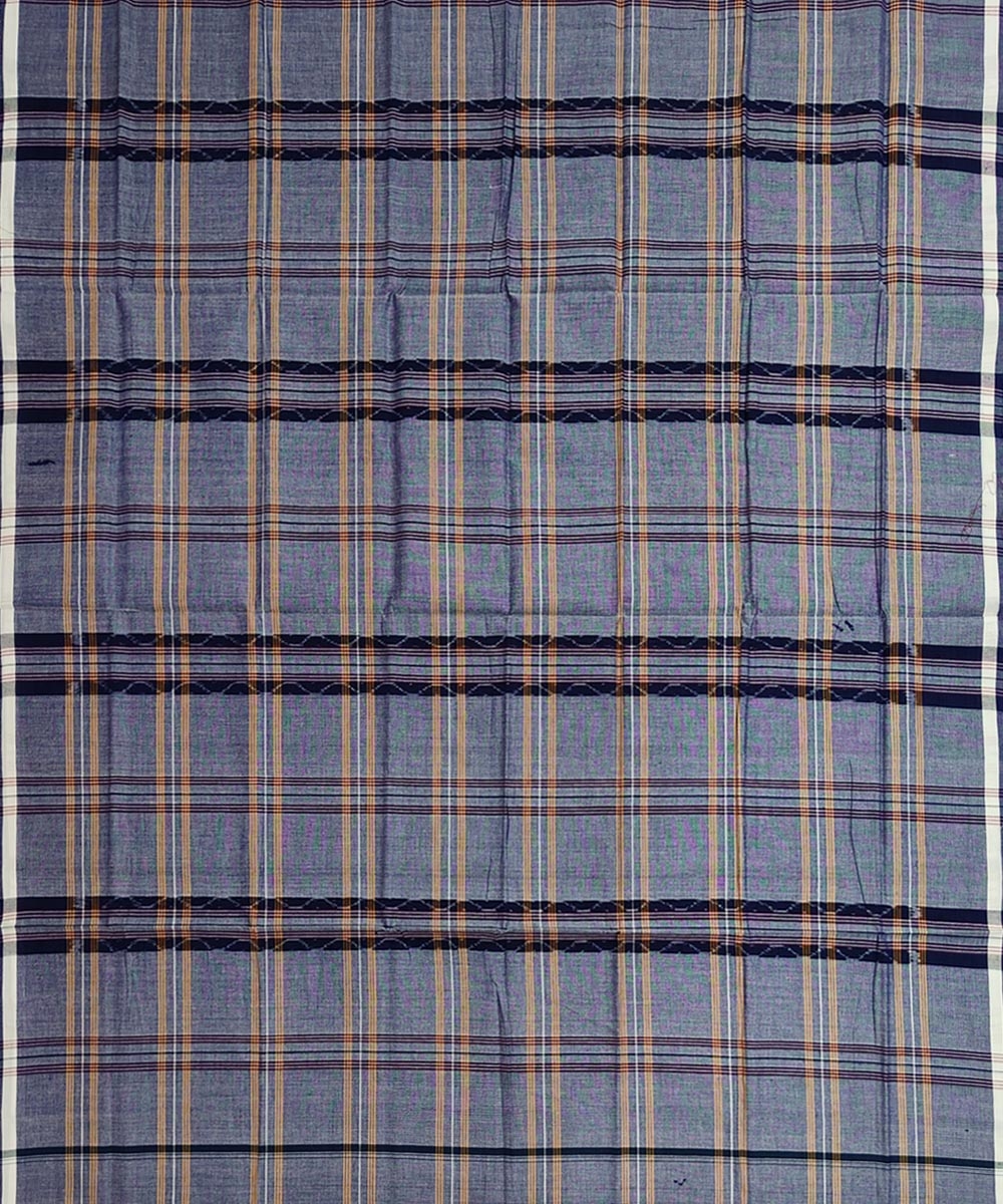 Gray Sambalpuri Handwoven Cotton Lugi Image 3