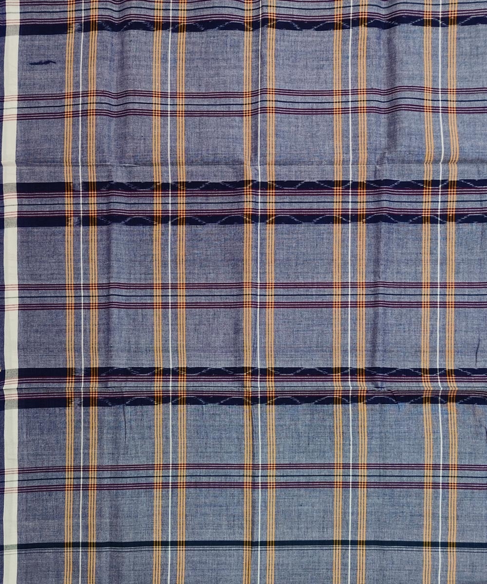 Gray Sambalpuri Handwoven Cotton Lugi Image 4