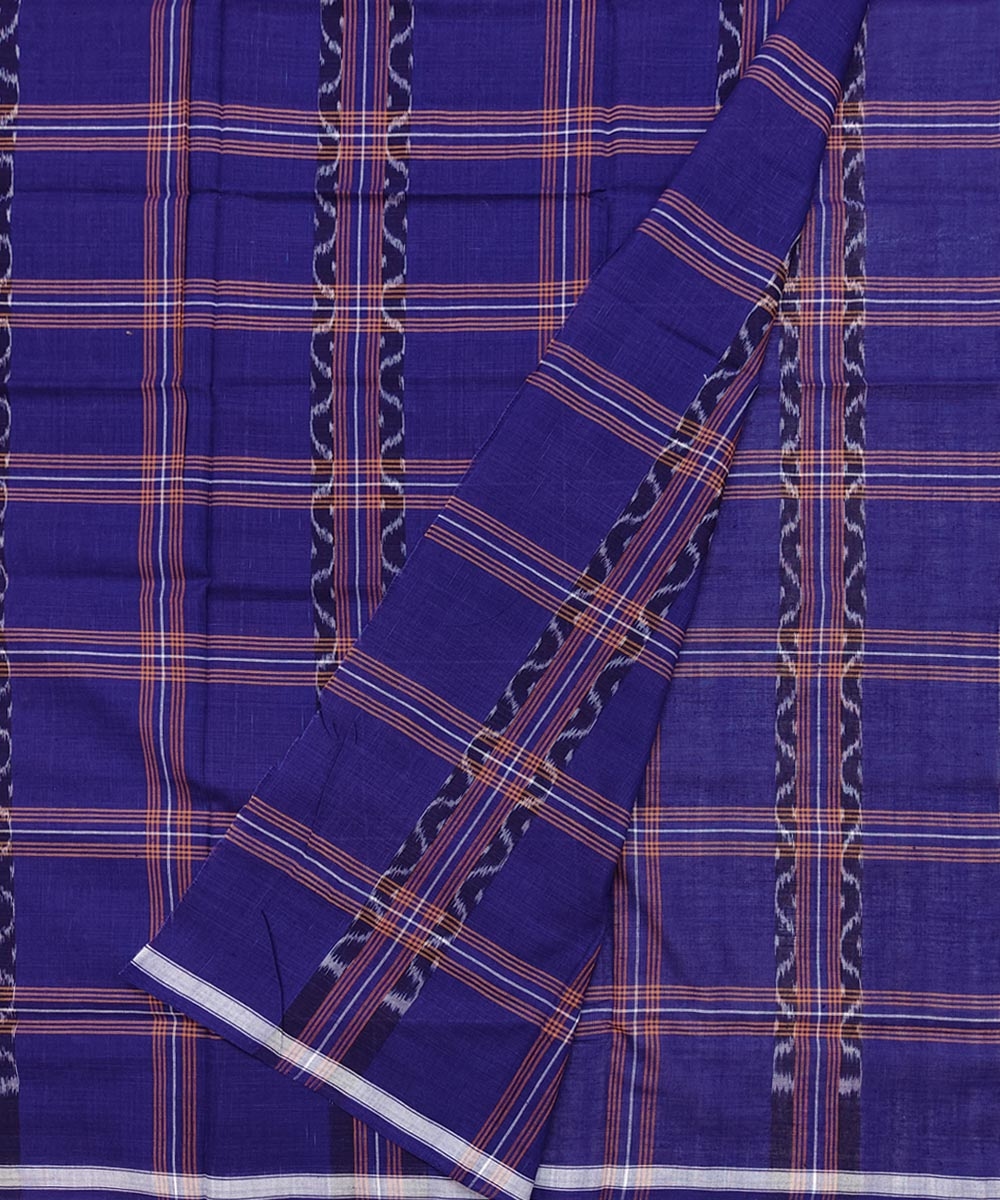 Violet Sambalpuri Handwoven Cotton Lugi Image 2