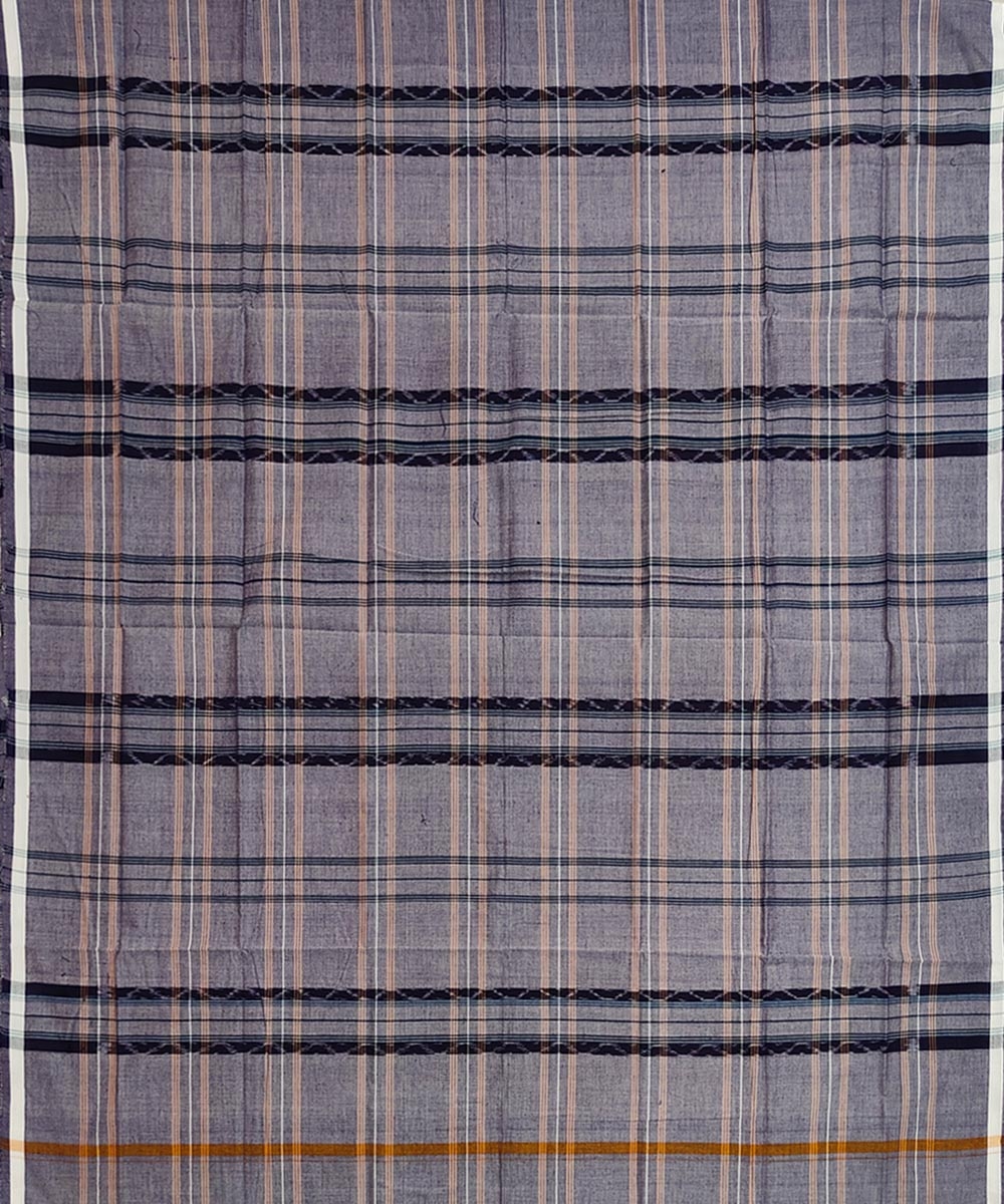 Gray Sambalpuri Handwoven Cotton Lugi Image 3