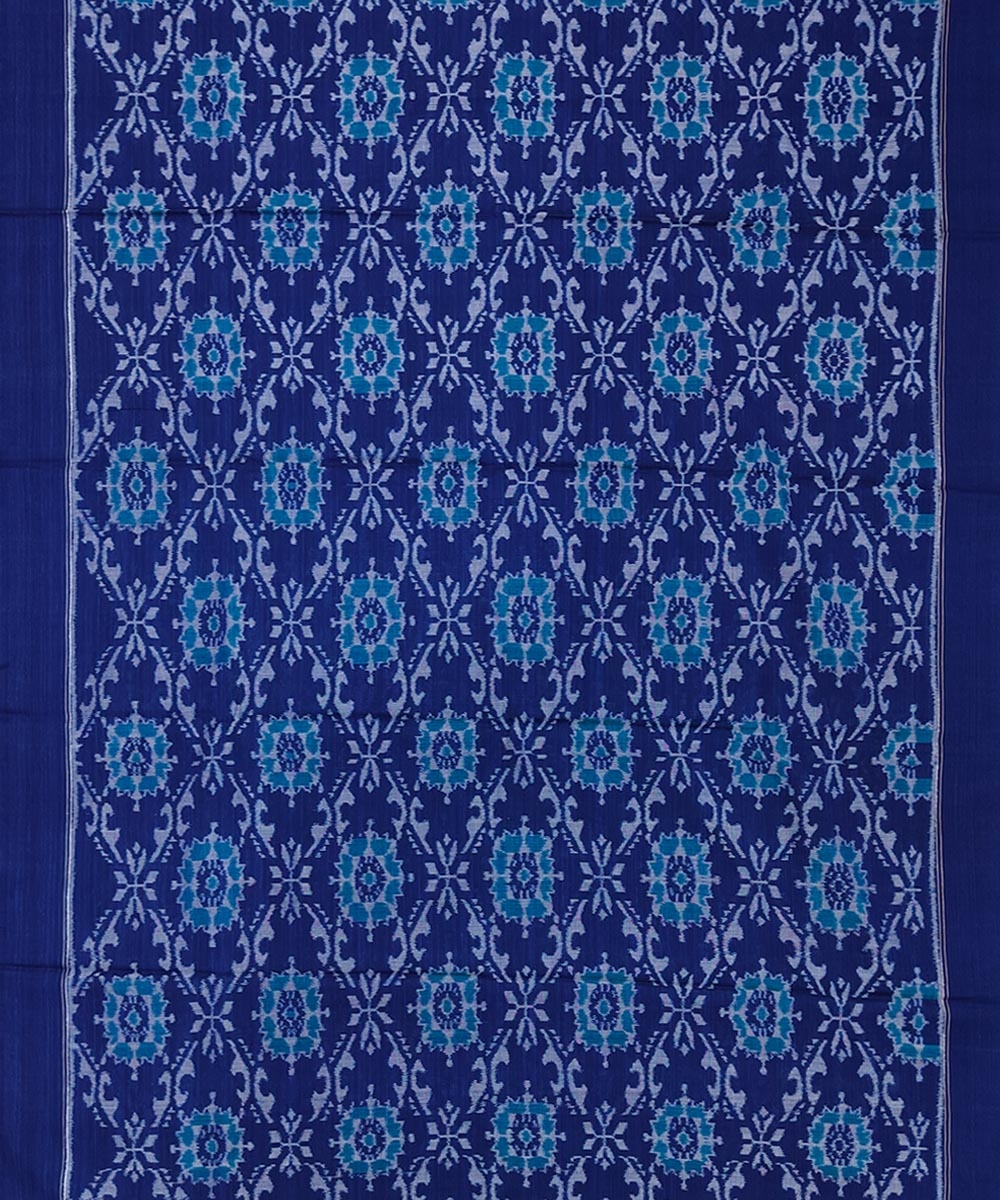 Blue Green Sambalpuri Handwoven Single Ikat Suit Set Image 3