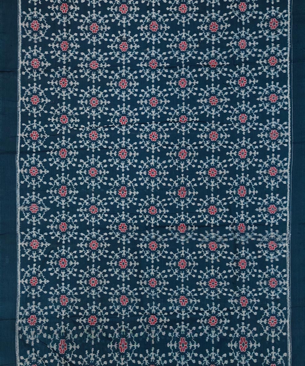 Green Red Sambalpuri Handwoven Single Ikat Suit Set Image 3