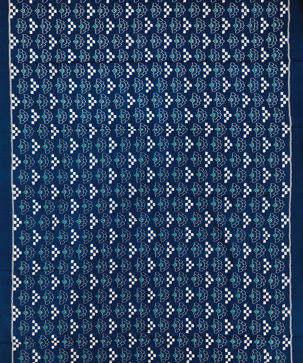 Blue Green Sambalpuri Handwoven Single Ikat Suit Set Image 3