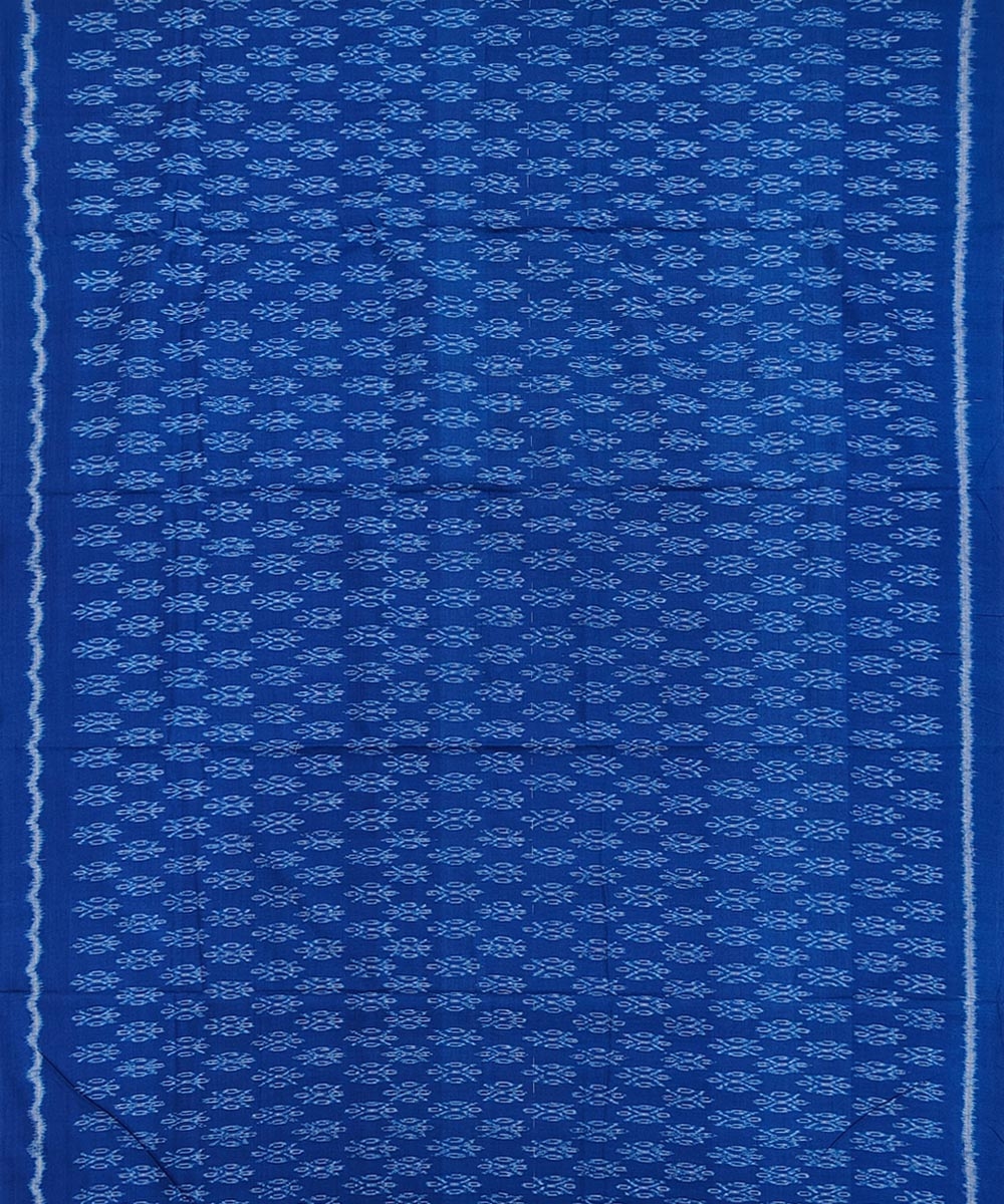 Blue Red Sambalpuri Handwoven Single Ikat Suit Set Image 3