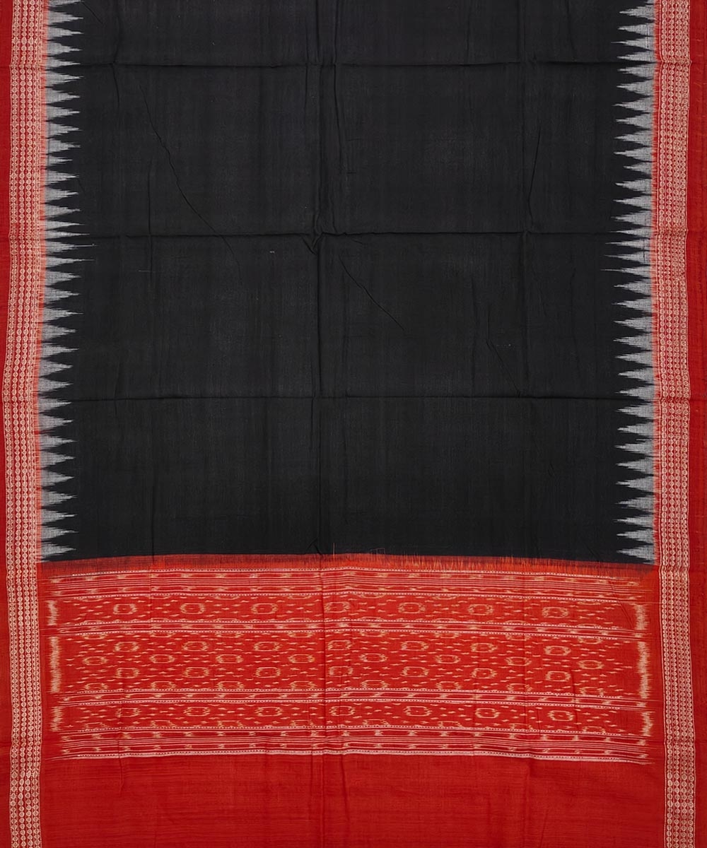 Rust Black Sambalpuri Handwoven Single Ikat Suit Set Image 4