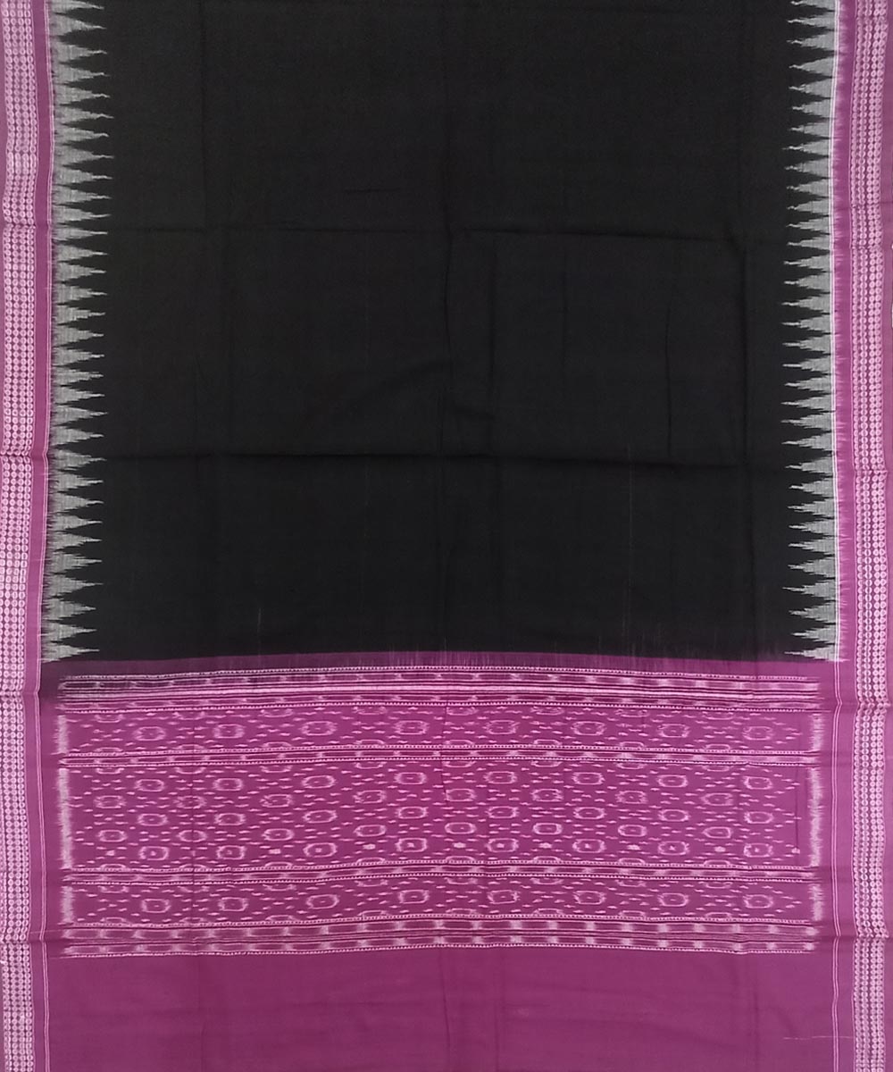 Purple Black Sambalpuri Handwoven Single Ikat Suit Set Image 4