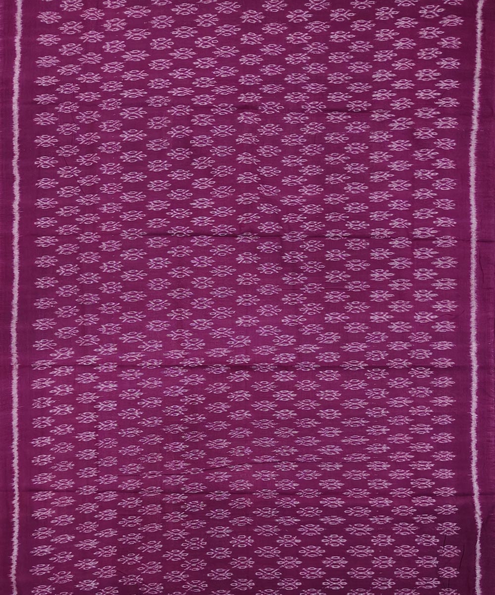 Purple Black Sambalpuri Handwoven Single Ikat Suit Set Image 3