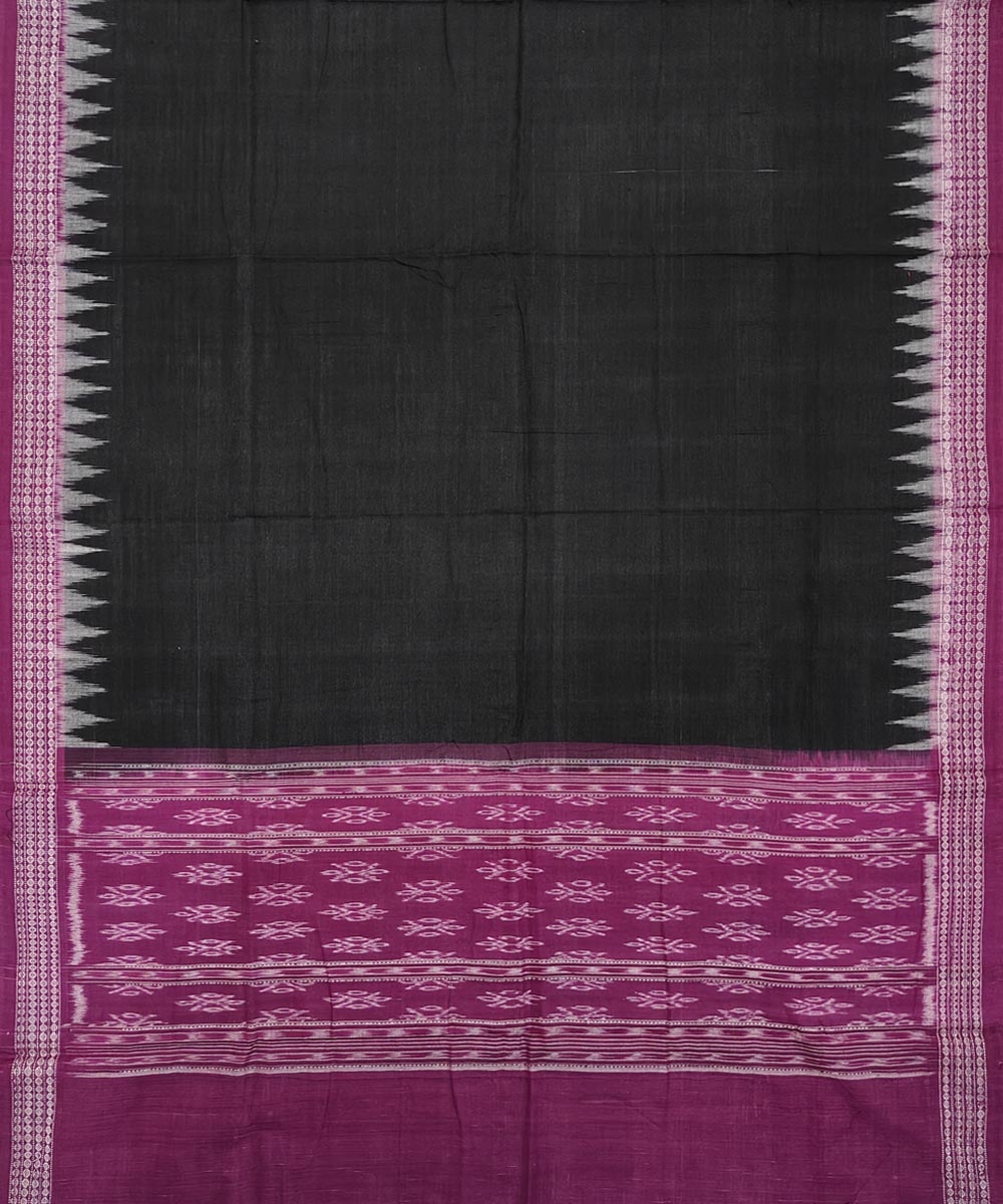 Purple Black Sambalpuri Handwoven Single Ikat Suit Set Image 4