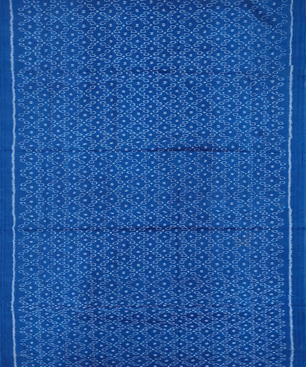 Blue Black Sambalpuri Handwoven Single Ikat Suit Set Image 3