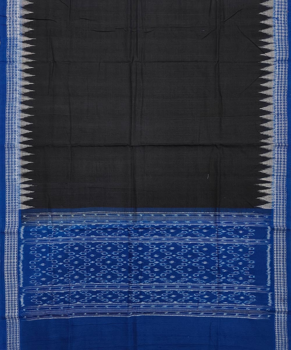 Blue Black Sambalpuri Handwoven Single Ikat Suit Set Image 4